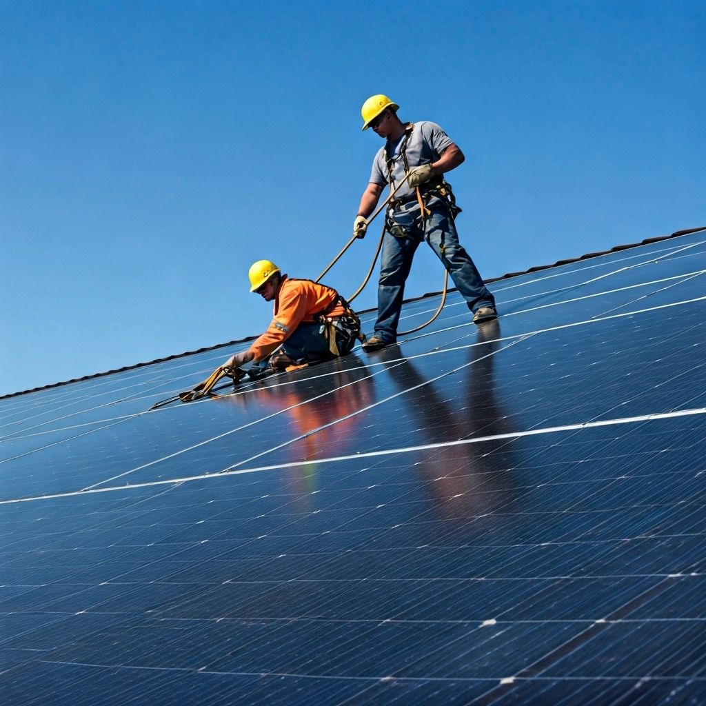 Solar installation team